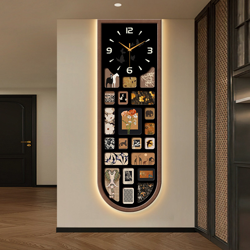 Luxury Lifestyle Aesthetics - Pionowy Zegar Ścienny w Japońskim Stylu,