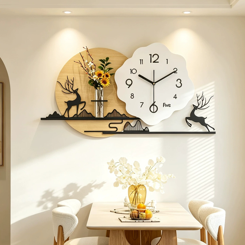 Luxury Lifestyle Aesthetics - Chińskie zegary ścienne do salonu, modne,